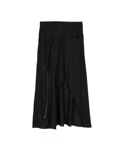 Yohji Yamamoto asymmetric linen skirt