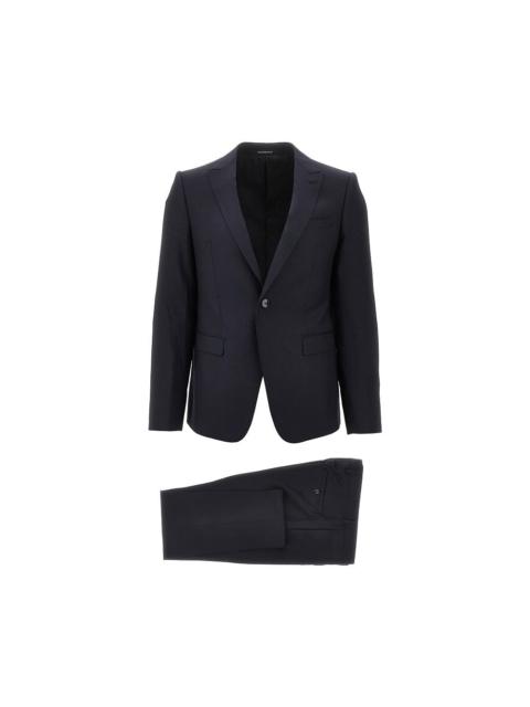 EMPORIO ARMANI JACQUARD WOOL AND SILK DAVID LINE SUIT