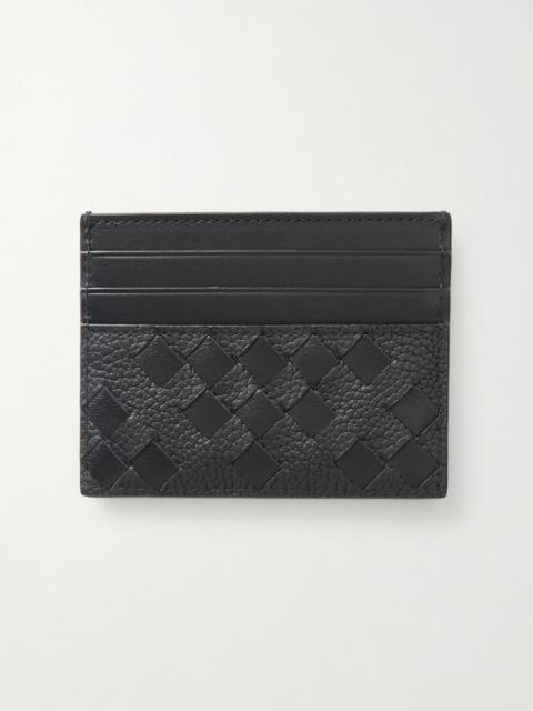 Bottega Veneta Diamonds Dover Intrecciato Leather Cardholder Black
