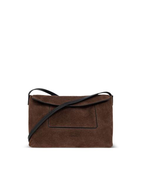 WANDLER Penelope suede flap shoulder bag