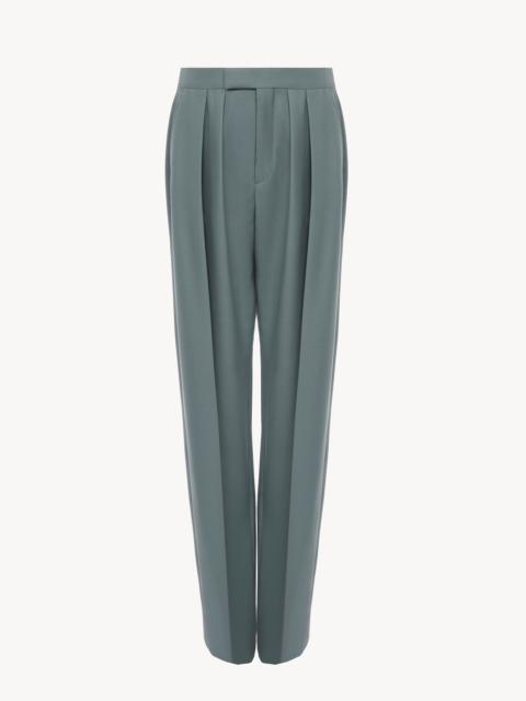 Chloé TAILORED CIGARETTE PANTS IN WOOL GABARDINE