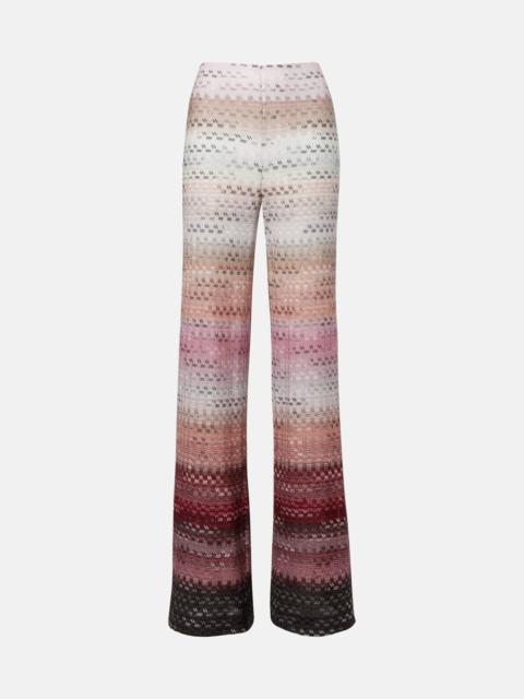 Missoni High-rise lamé flared pants