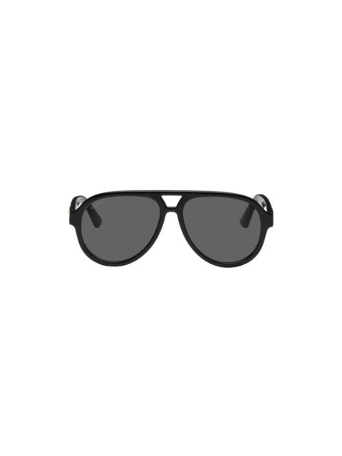 GUCCI 블랙 Aviator 선글라스
