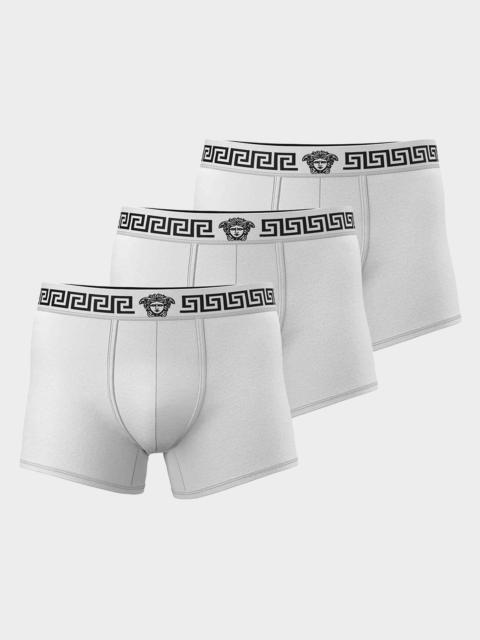 VERSACE Men & apos;s Medusa La Greca 3-Pack Boxer Briefs