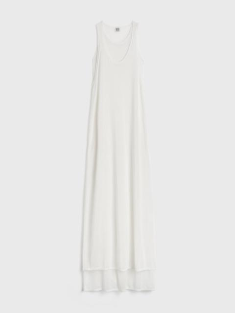 Totême Layered knit tank dress talc