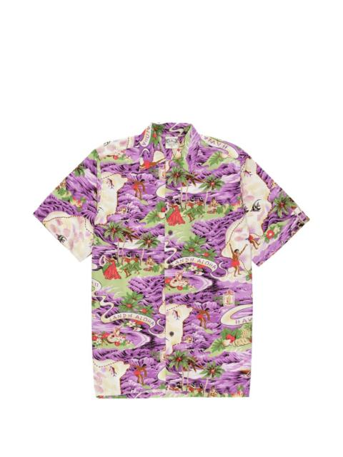 FORTELA Landofaloha bowling-collar shirt