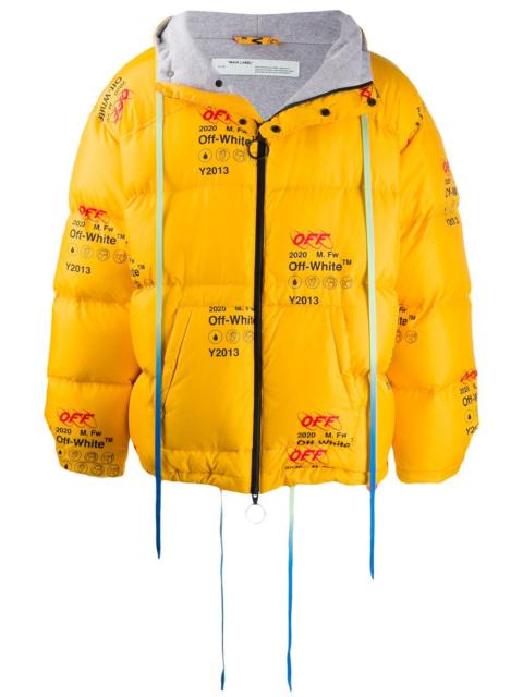 Off-White printed logo puffer jacket