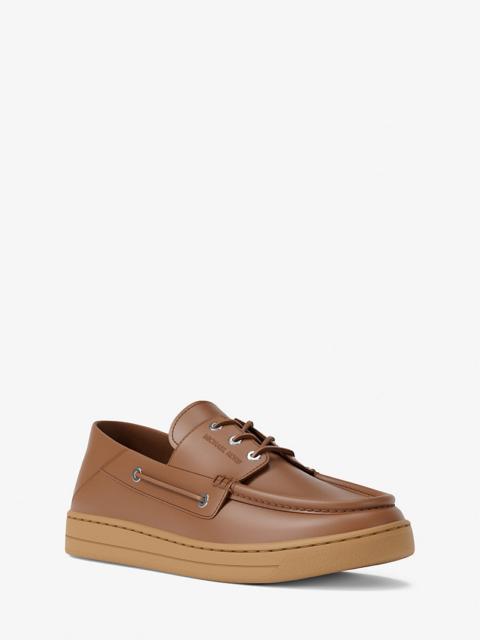 MICHAEL KORS Aiden Leather Boat Shoes