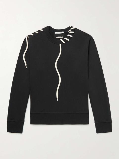 Slim-Fit Lace-Detailed Cotton-Jersey Sweatshirt