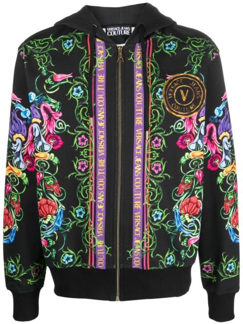 VERSACE JEANS COUTURE baroque-print cotton hoodie