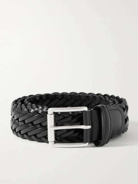 Anderson's 3.5cm Woven Leather Belt