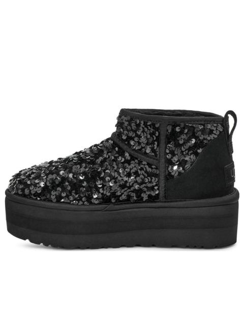 UGG (WMNS) UGG Ultra Mini Chunky Sequin 'Black' 1135060-BLK