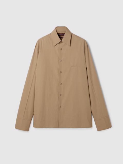 GUCCI Embossed cotton poplin shirt