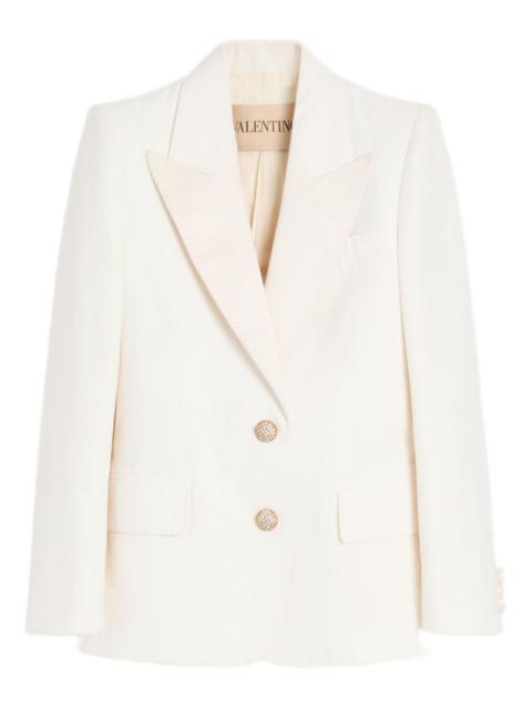 Valentino Diagonal linen blazer