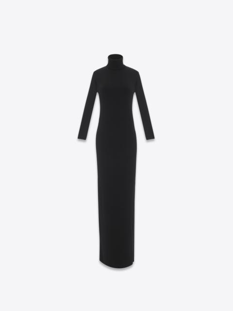 long turtleneck dress in wool