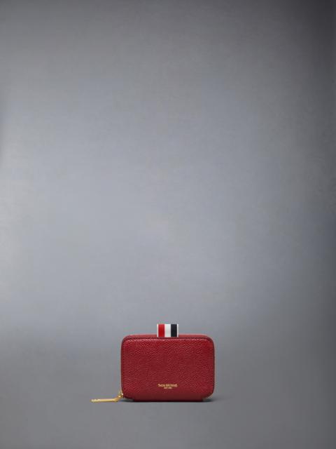 Thom Browne Pebble Grain Zip Around Card Holder