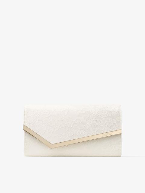 JIMMY CHOO Emmie
Ivory Jimmy Choo Lace Clutch Bag