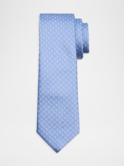 EMPORIO ARMANI Men's Geometric Box Jacquard Silk Tie