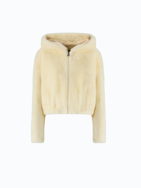 PINKO FAUX FUR CROPPED JACKET