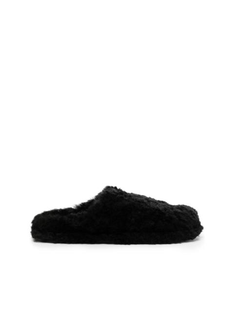 Jil Sander round-toe shearling slippers