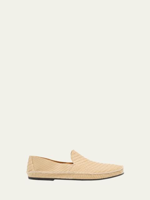 The Row Tyler Python Moccasin Loafers
