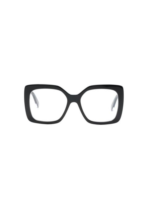 Stella McCartney logo-engraved square-frame glasses