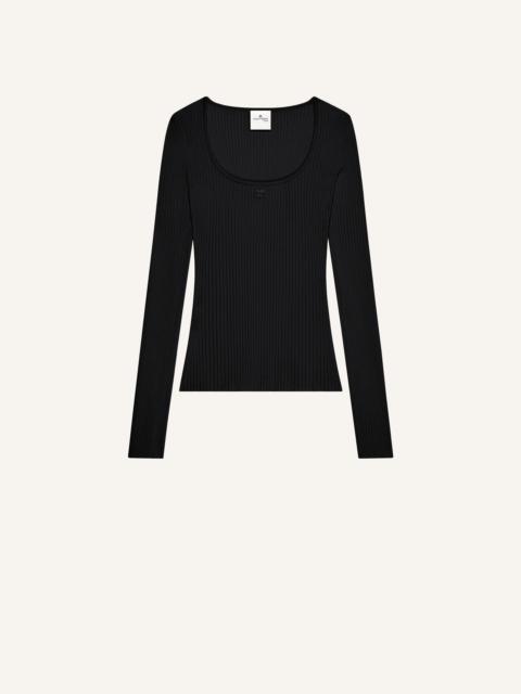 courrèges HERITAGE RIB KNIT TOP