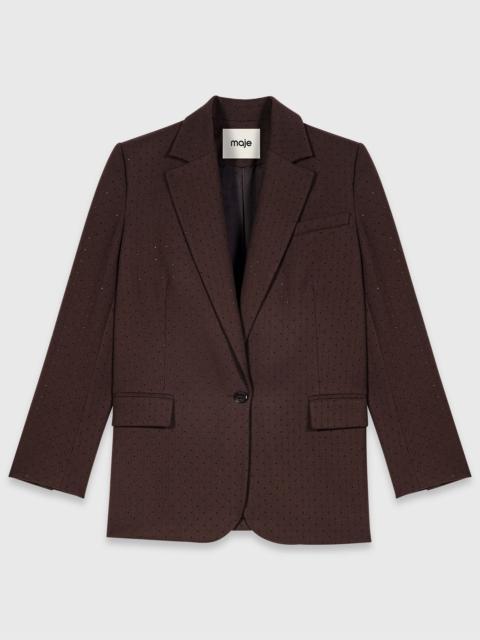 maje Rhinestone suit jacket
