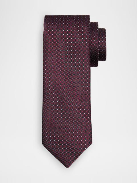 Canali Men's Micro-Box Silk Jacquard Tie
