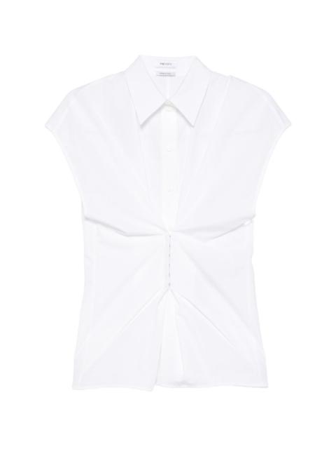 Alexander McQueen gathered short-sleeved shirt