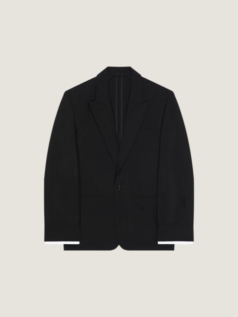 Givenchy COUTURE SEAM SINGLE-BREASTED JACKET IN WOOL AND MOHAIR