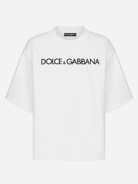 Dolce & Gabbana Jersey T-shirt with “Dolce & Gabbana” print