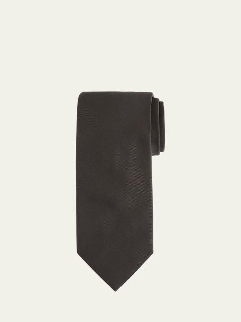 Brioni Solid Textured Silk Tie