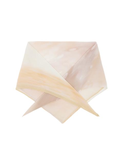 Pleats Please Issey Miyake Taupe & Orange Sea Bubble Scarf