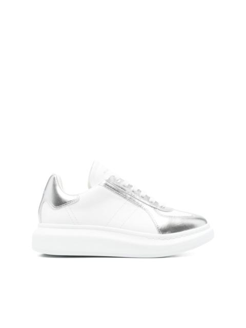 Alexander McQueen metallic-panel leather sneakers