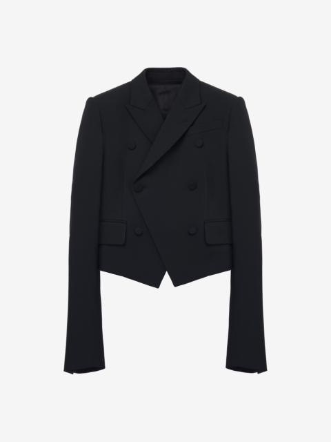 Alexander McQueen Double-Breasted Shrunken Blazer