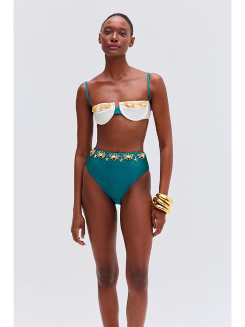 PatBO PORTOFINO HAND-BEADED BIKINI BOTTOM