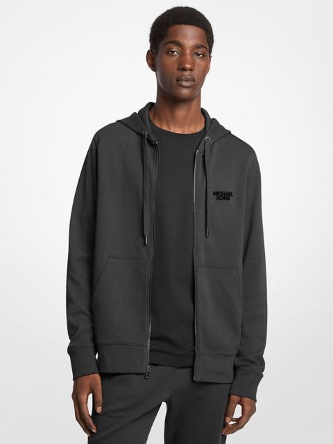 MICHAEL KORS Cotton Blend Zip-Up Hoodie