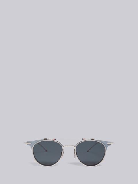 Thom Browne TB814 - Matte Grey Clubmaster Sunglasses