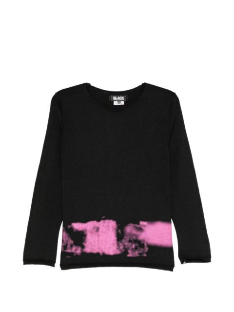 BLACK COMME des GARÇONS spray-print sweater