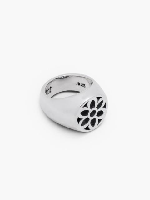 Iron Heart RS-SIGNET GOOD ART HLYWD Rosette Signet Ring - Sterling Silver