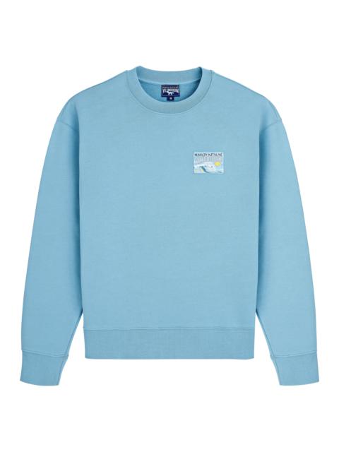 Vilebrequin Unisex Cotton Crewneck Sweatshirt Wave - Vilebrequin x Maison Kitsuné