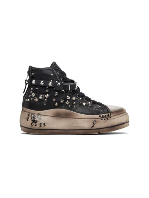 R13 Black Kurt High Top Sneakers