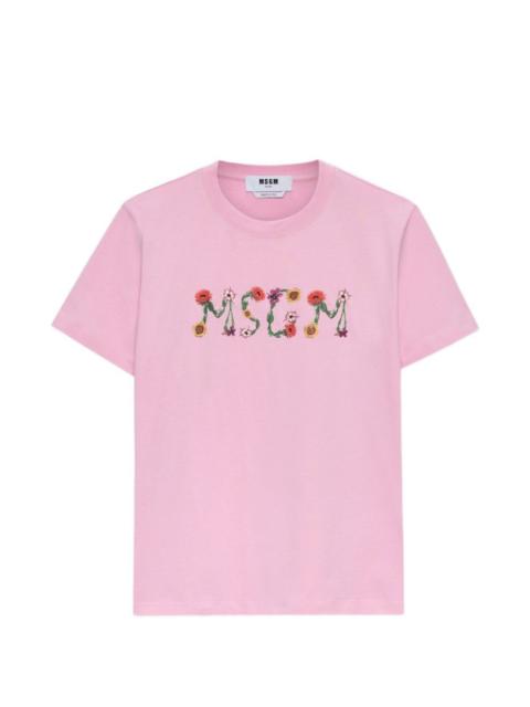 MSGM floral-print T-shirt