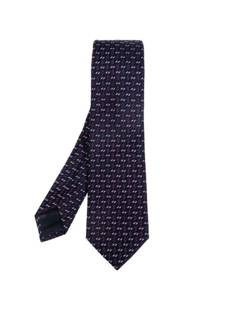 geometric-pattern print tie