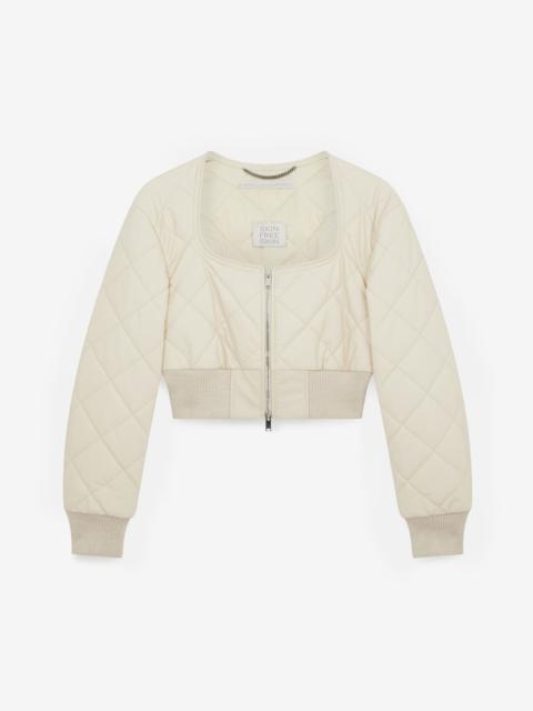 Stella McCartney Quilted Cropped Bomber Jacket