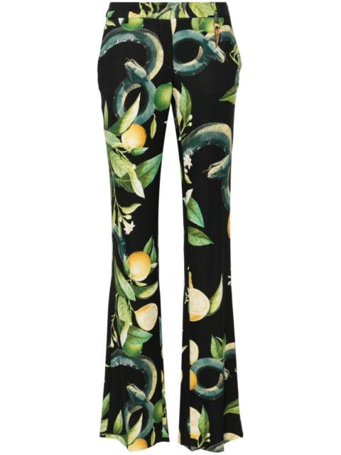 Roberto Cavalli Lemon-print tailored trousers