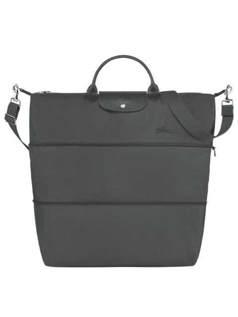 Le Pliage Green Travel bag expandable Graphite - Recycled canvas