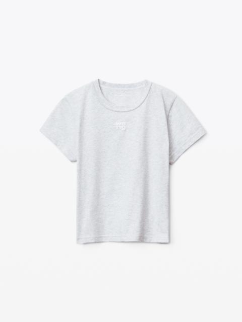 puff logo shrunken tee in cotton jersey