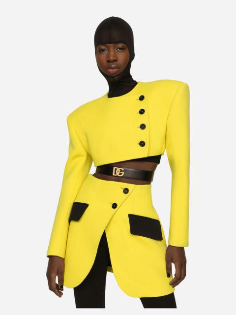 Dolce & Gabbana Woolen jacket with contrasting buttons